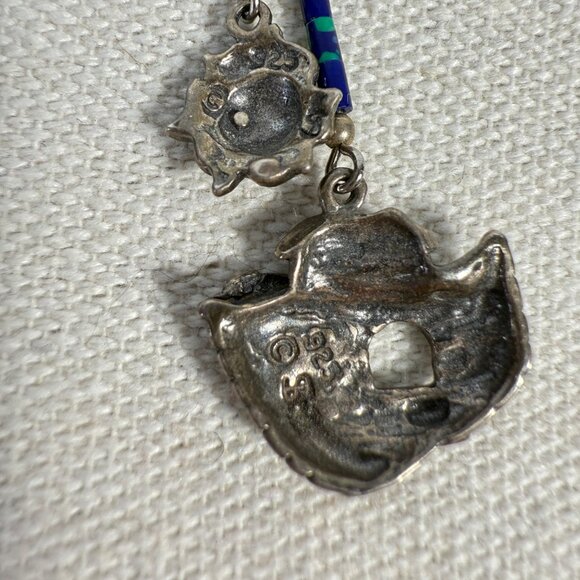 Shube's Manufacturing Sterling Silver Noahs Ark Dangle Earrings Signed - Picture 5 of 10